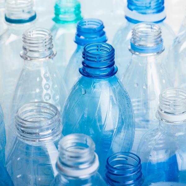 Clear plastic bottles