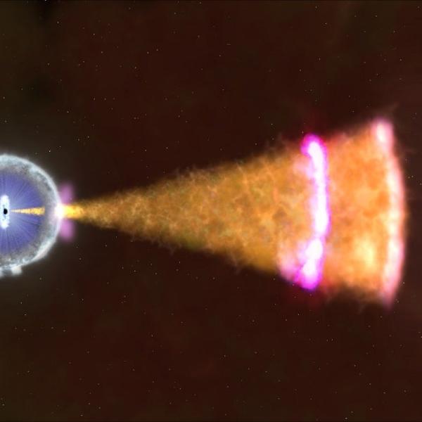 Image - Collapsing star shooting out jet of gas