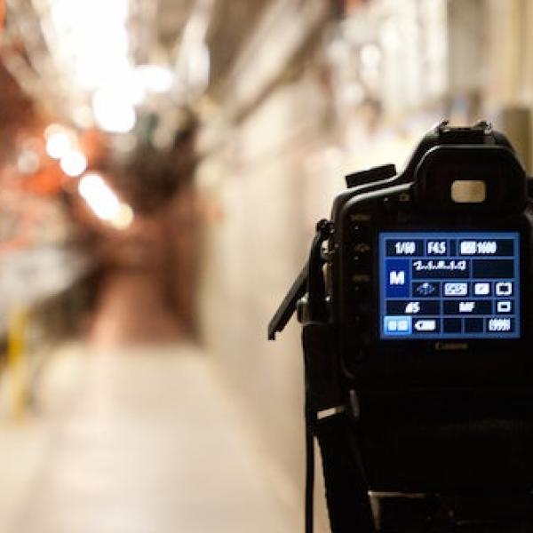 Photo - camera pointed down accelerator tunnel