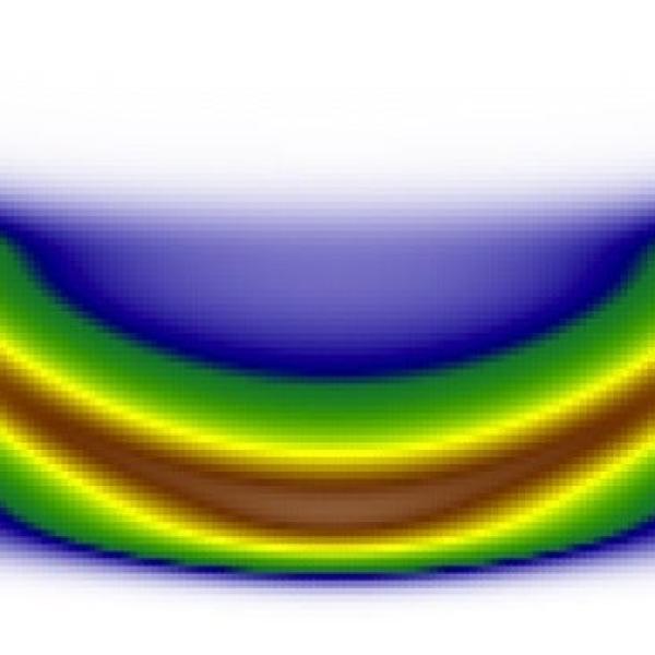 Image - Pictured is the initial, equilibrium distribution of electron energy after an intense pulse of near-infrared light. (SIMES)
