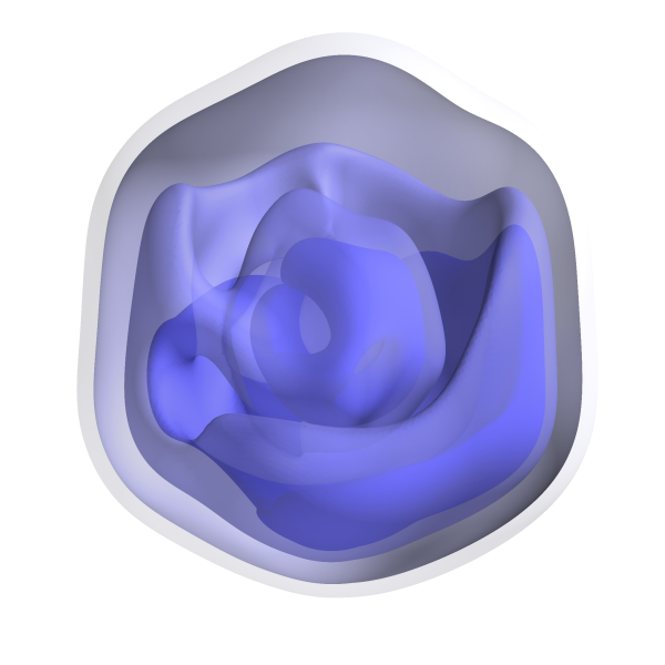 Image - This rendering shows a 3-D reconstruction of a Mimivirus, based on an analysis of a collection of X-ray diffraction patterns obtained in an experiment at SLAC's Linac Coherent Light Source X-ray laser. (Uppsala University)