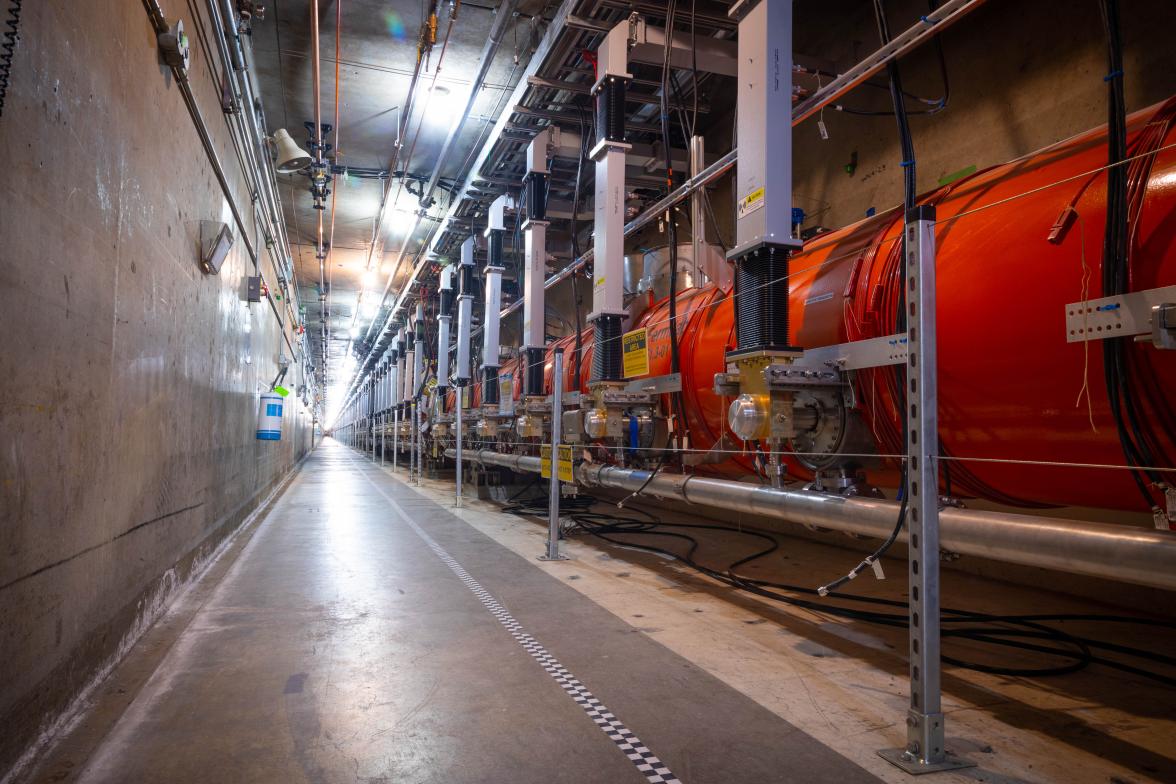 SLAC Linac Coherent Light Source (LCLS) accelerator tunnel. 