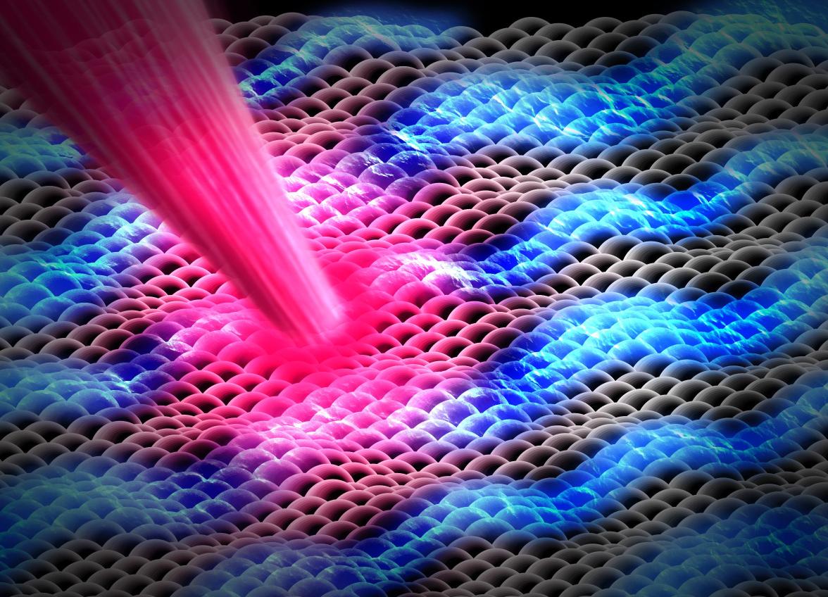 UED electron camera takes snapshots of dynamic ripples.
