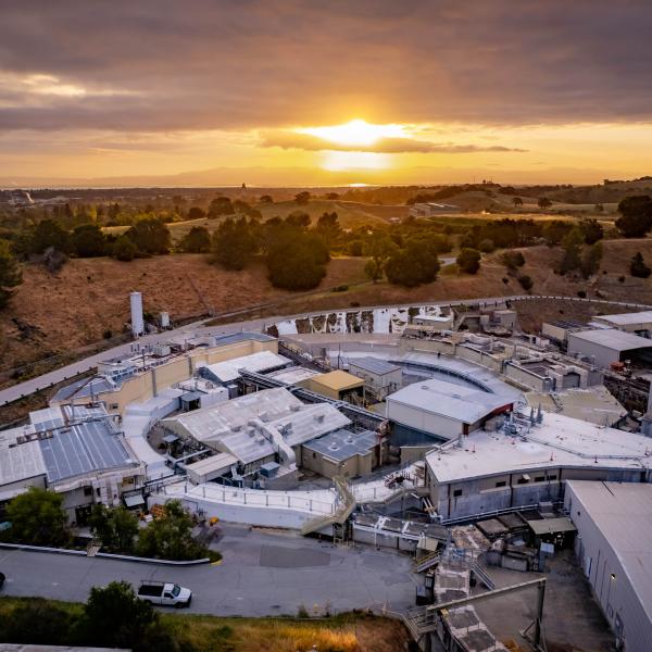 Aerial view of Stanford Synchrotron Radiation Lightsource (SSRL)