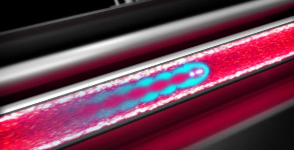 Graphic illustrating plasma acceleration