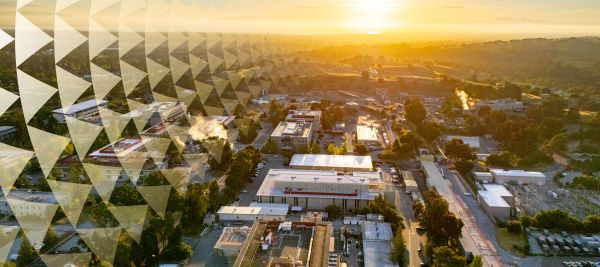 Sunrise over SLAC campus