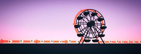 Illustration of a molecular Ferris wheel delivering protons