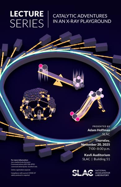 Poster for public lecture about catalytic adventures in an X-ray playground